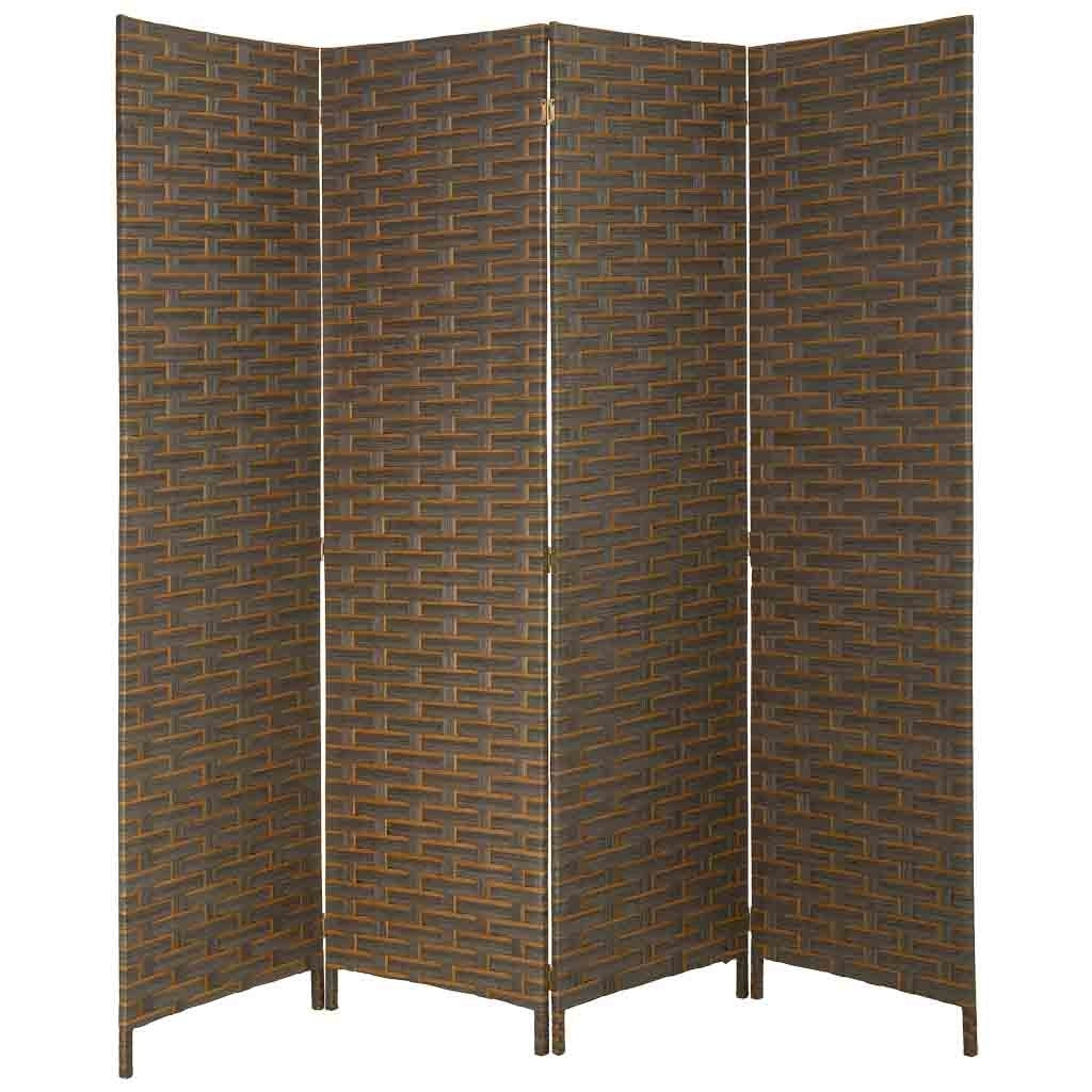 Biombo de papel trenzado 4 hojas 50(x4)x3x180h cm