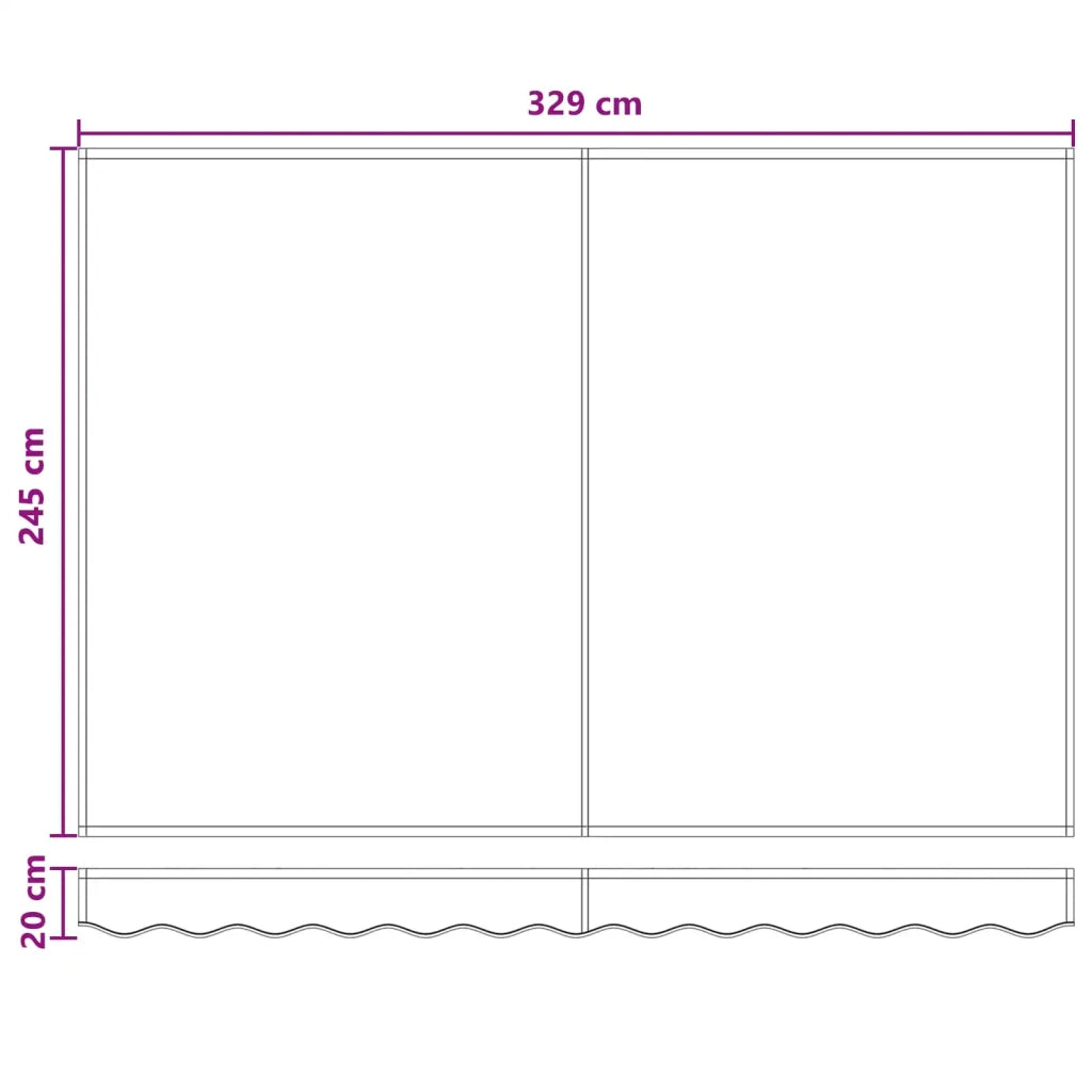 Tenda retrattile Grigio chiaro e bianco 3,5 x 2,5 m 3425952