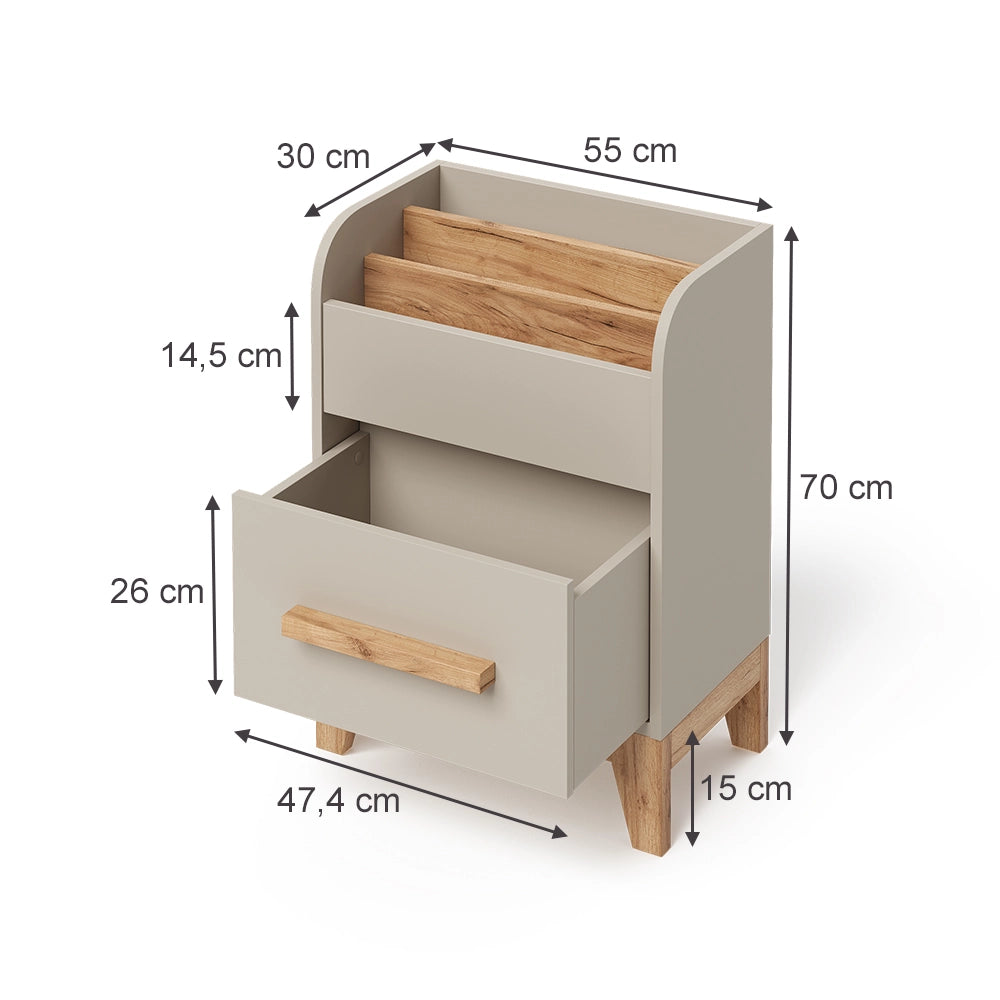 Vitalispa Libreria Cachemire 55 x 70 cm con cassetto