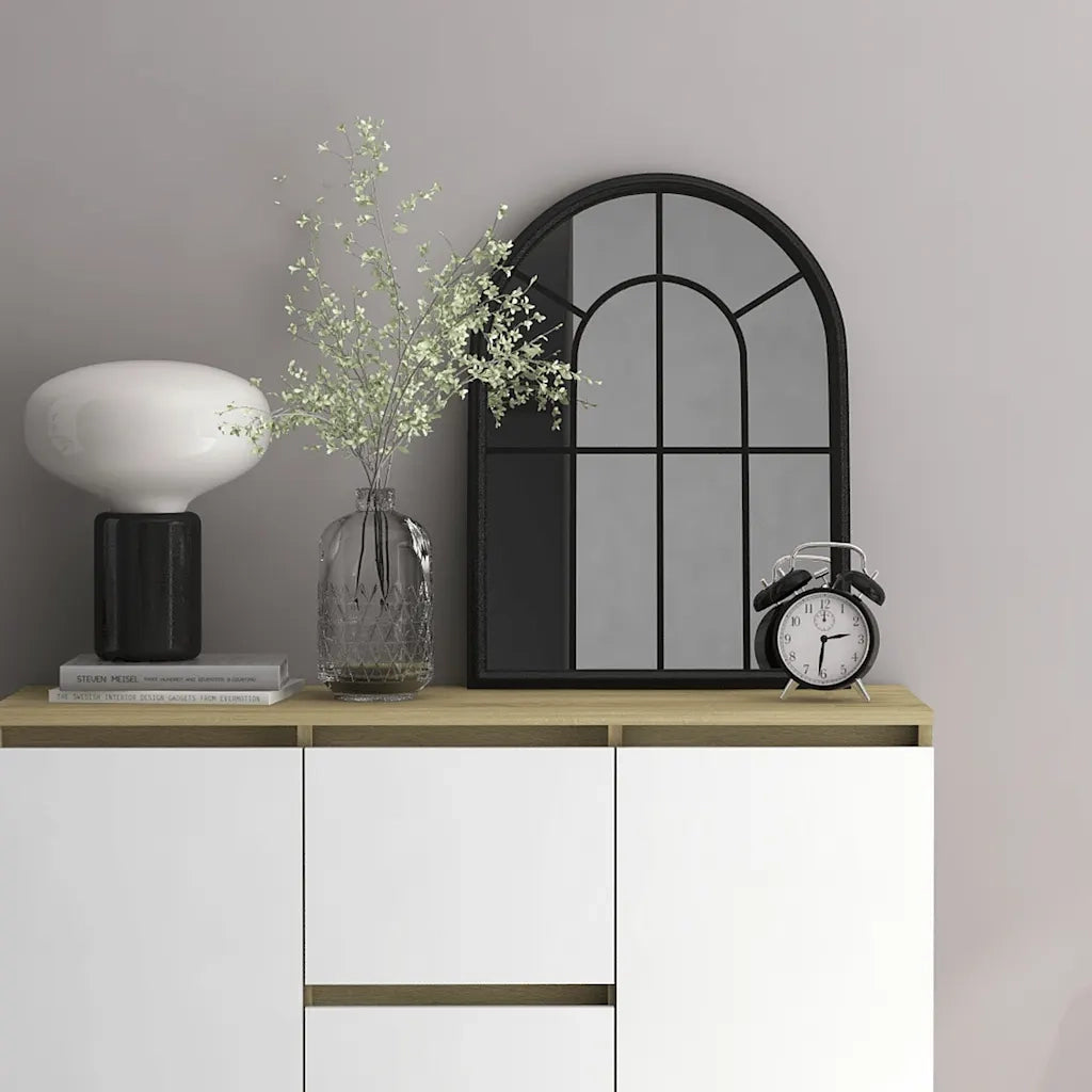 vidaXL Specchio Nero 60x45 cm Ferro per Uso Interno