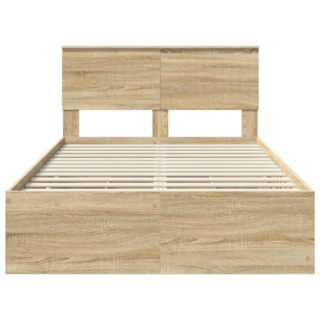 Struttura del letto con cassetto Rovere Sonoma 120 x 200 cm