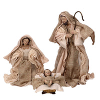 Natività tessuto set 9pz beige cm xh25,5