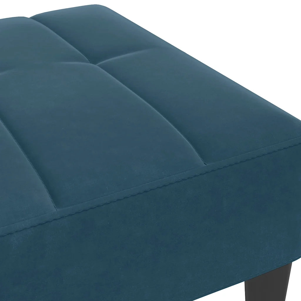 Poggiapiedi Blu 77x55x31 cm in Velluto 4007383
