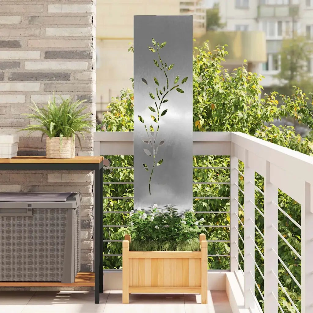 vidaXL Pannello Decorativo da Giardino Altro Argento 32 x 140 cm