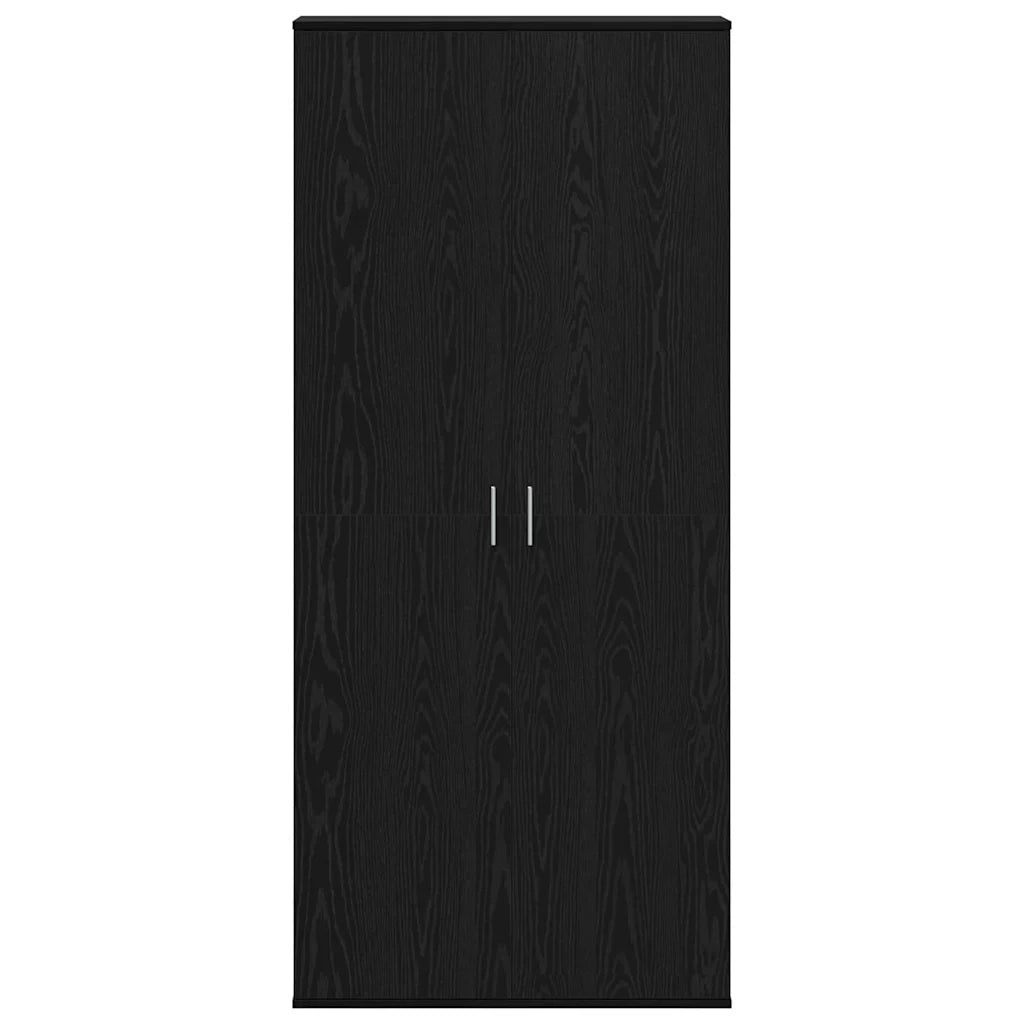 Highboard Rovere nero 80 x 35 x 180 cm Legno multistrato