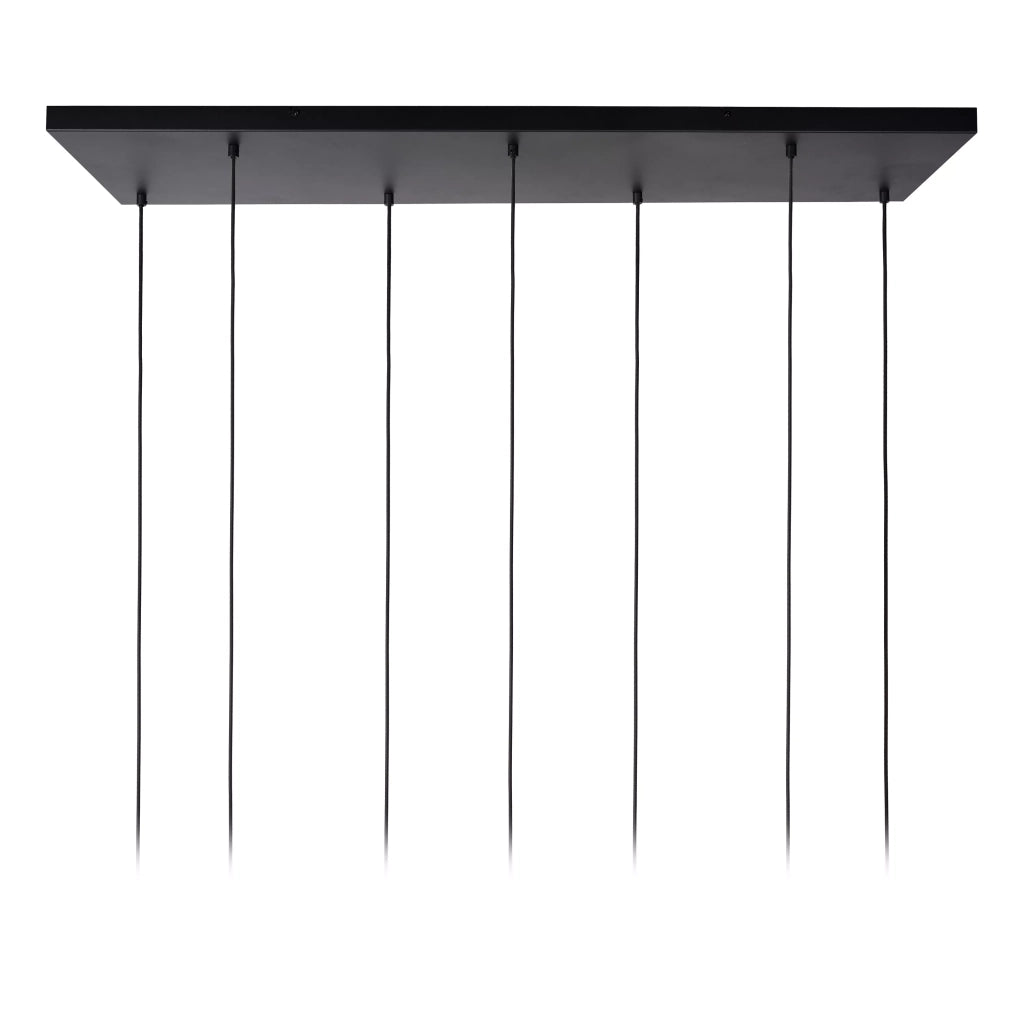 Lampadario Lucide Maloto ottone 7xE27 vetro rigato