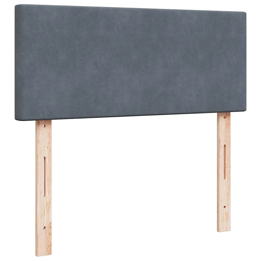 Giroletto a Molle con Materasso Grigio Scuro 120x190 cm Velluto 3287681