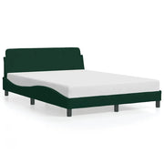 Letto matrimoniale | Letto per adulti | Giroletto Dover Verde Scuro 120x200 cm in Velluto