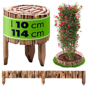 Recinzione da giardino in legno KADAX Palisade, finitura marrone martellata, 10x114 cm