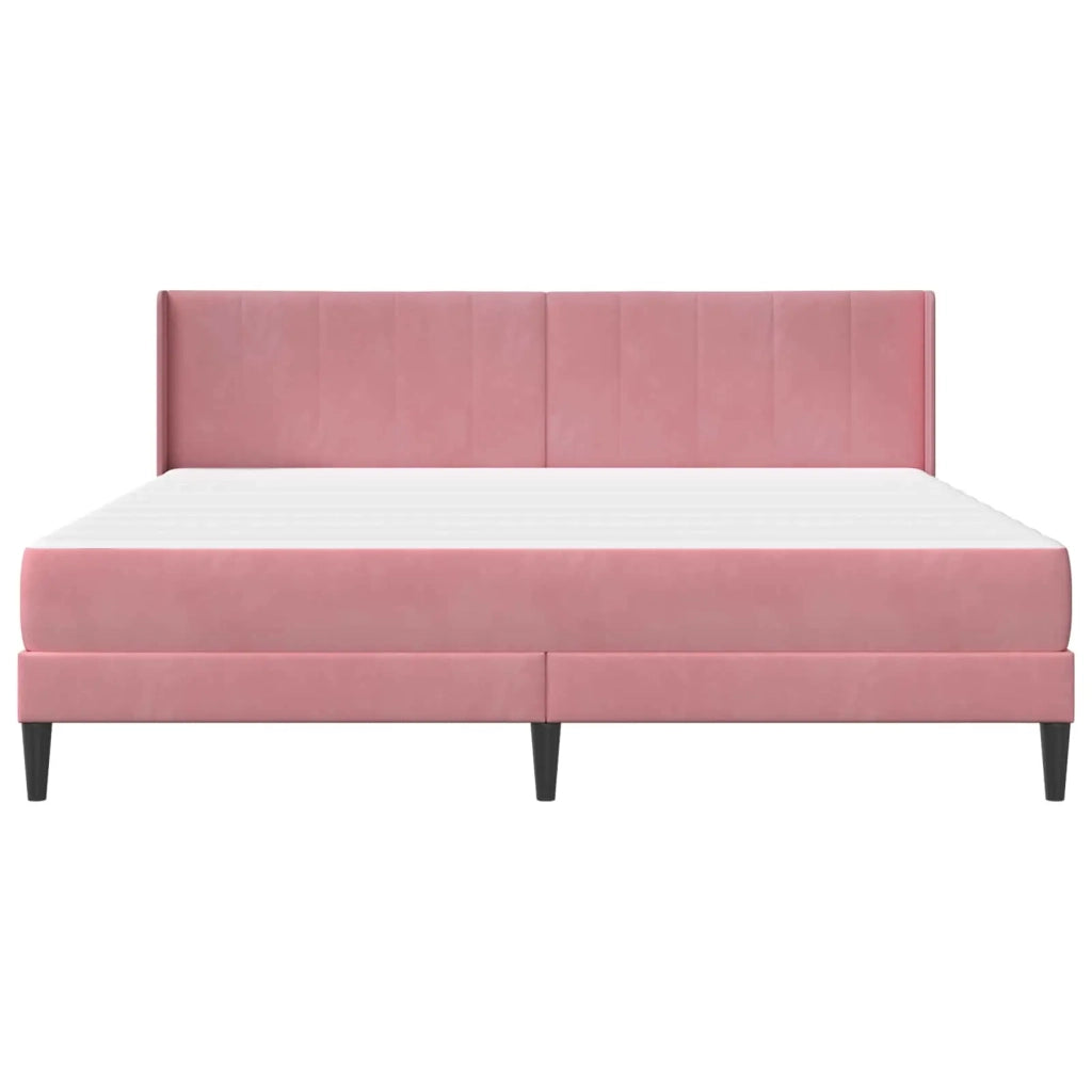 Struttura letto con materasso Rosa 180 x 200 cm Velluto 3414882