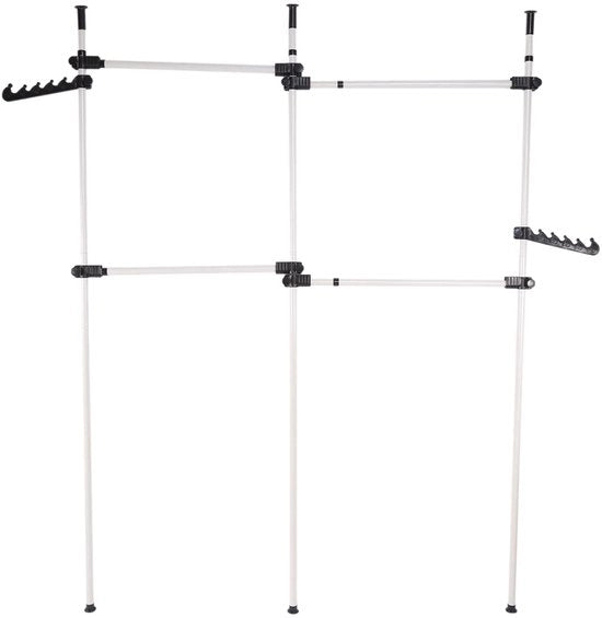 Stand per abbigliamento con capacità di carico 60 kg - Regolabile - Ripiegabile - Regolabile altezza/larghezza - Design innovativo - Facile da montare