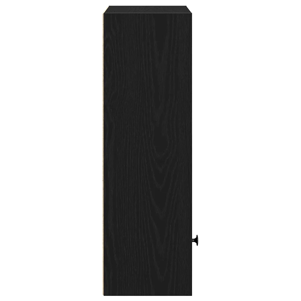 Libreria-Scaffale per Libri-Mobile di Stoccaggio Rovere Nero 31x24x77 cm in Legno Multistrato