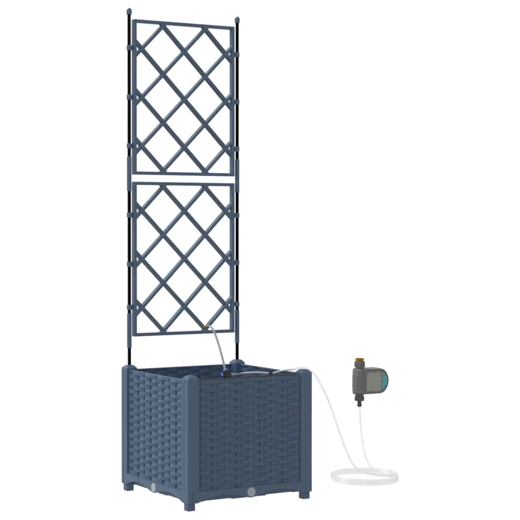 Vaso da giardino Grigio 40 x 40 x 142 cm Plastica 42002872