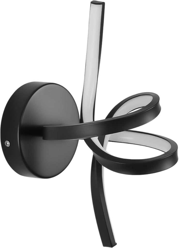 ZMH Applique LED da interno 7W nero 3000K Applique per vano scale soggiorno