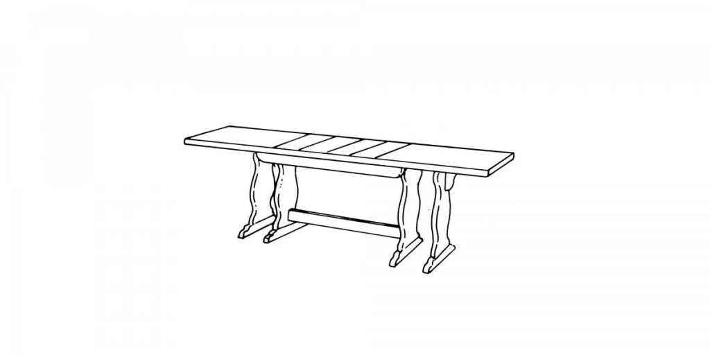 Tavolo da pranzo allungabile arte povera in legno 160x85x78 - Mobili 2G