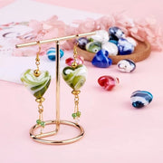 Accessori per gioielli a mano - Spacer Charms - Misure 20mm - Fatti a mano con lampwork - 20 pezzi - Vetro - Colori misti