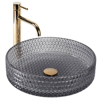 Lavabo Da Appoggio Rea Cristal Grey 39