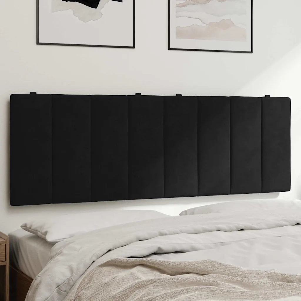 Cuscino Testiera Hanko Nero 120 cm in Velluto CFW7423664
