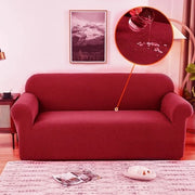 Sedile da giardino impermeabile, sedile da giardino con tessuto estensibile, sedile da giardino in poliestere, coperta da giardino in tessuto di casa con tessuto completo, sedile singolo, 90-140cm, Rosso vino