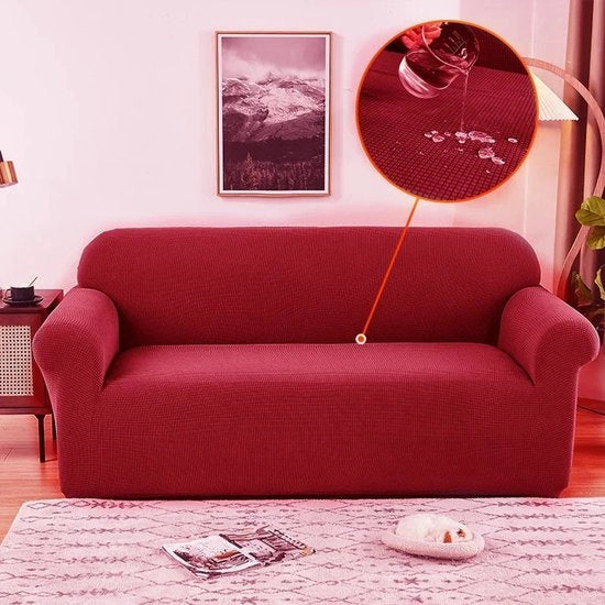 Sedile da giardino impermeabile, sedile da giardino con tessuto estensibile, sedile da giardino in poliestere, coperta da giardino in tessuto di casa con tessuto completo, sedile singolo, 90-140cm, Rosso vino