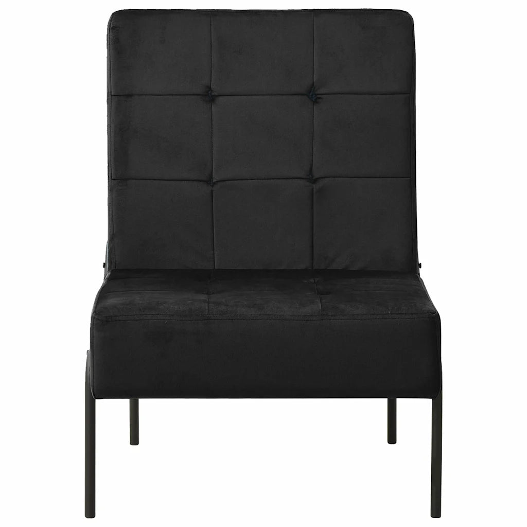 Poltrona Relax-Poltroncina 65x79x87 cm Nera in Velluto