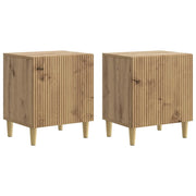 Armadio da Notte 2 pcs Rovere Artigianale 43 x 34,5 x 50 cm 894584