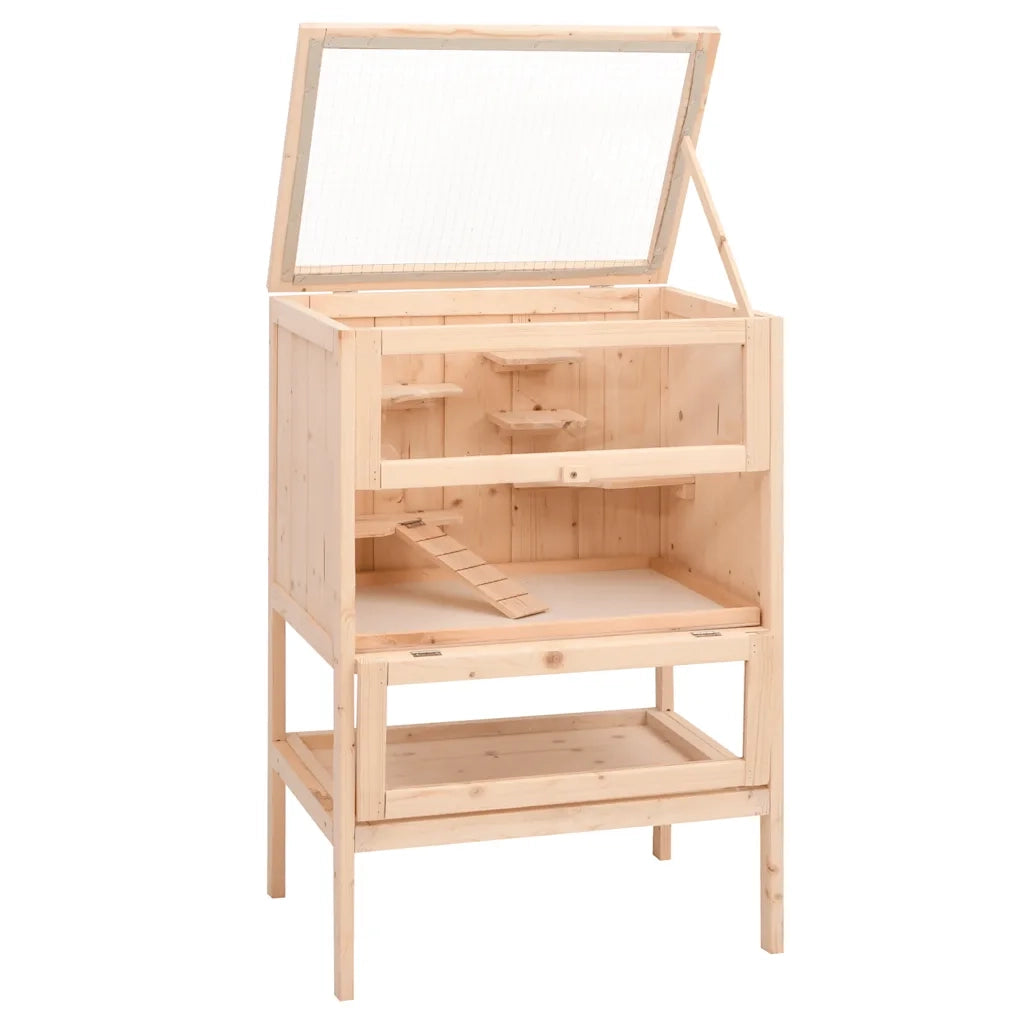 Gabbia per criceti 55x40x80 cm in legno massello di abete CFW6985908