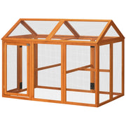 Recinto per polli in legno ¨C zephmum ¨C arancione 140x88.5x106 cm