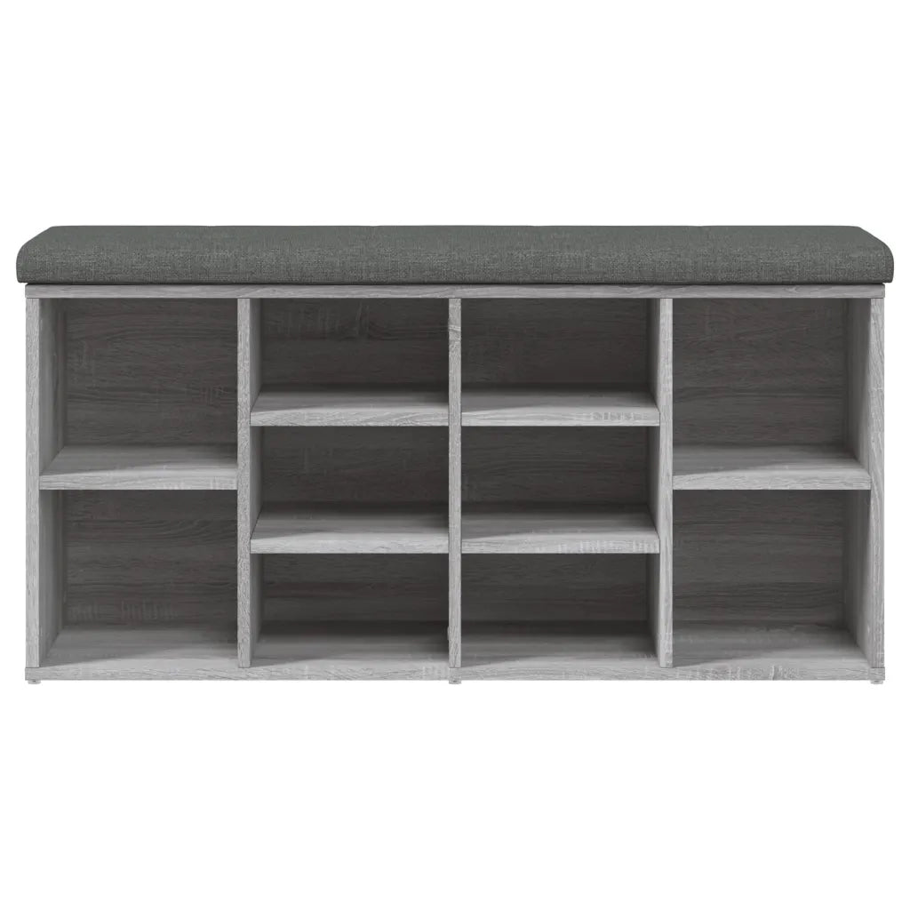 Panca Porta Scarpe-Sgabello-Panca Scarpiera Grigio Sonoma 102x32x50 cm Legno Multistrato 591739