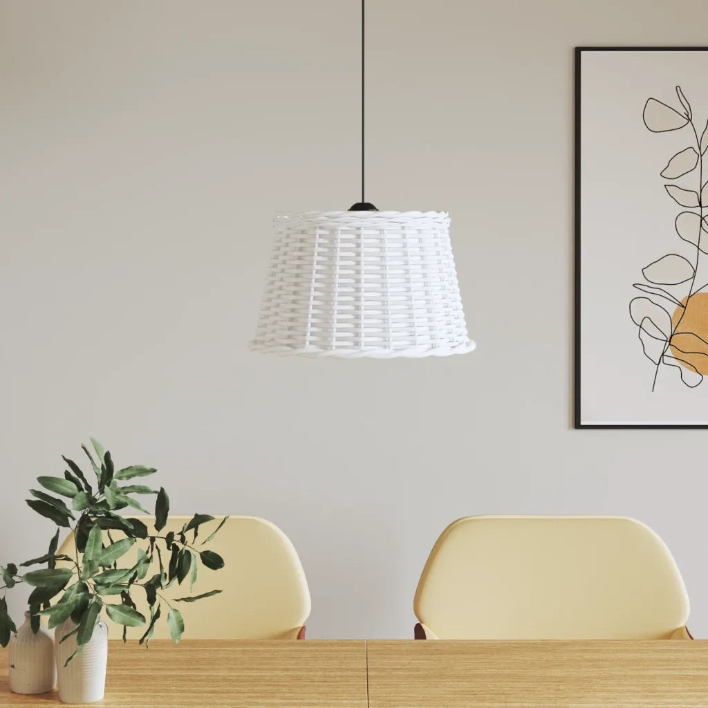 Paralume da Soffitto Bianco ?45x28 cm in Vimini CFW8428115