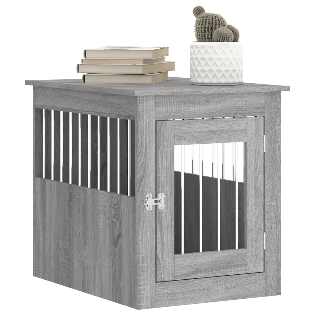 Gabbia Cani da Arredamento Grigio Sonoma 55x75x65cm Multistrato 838321