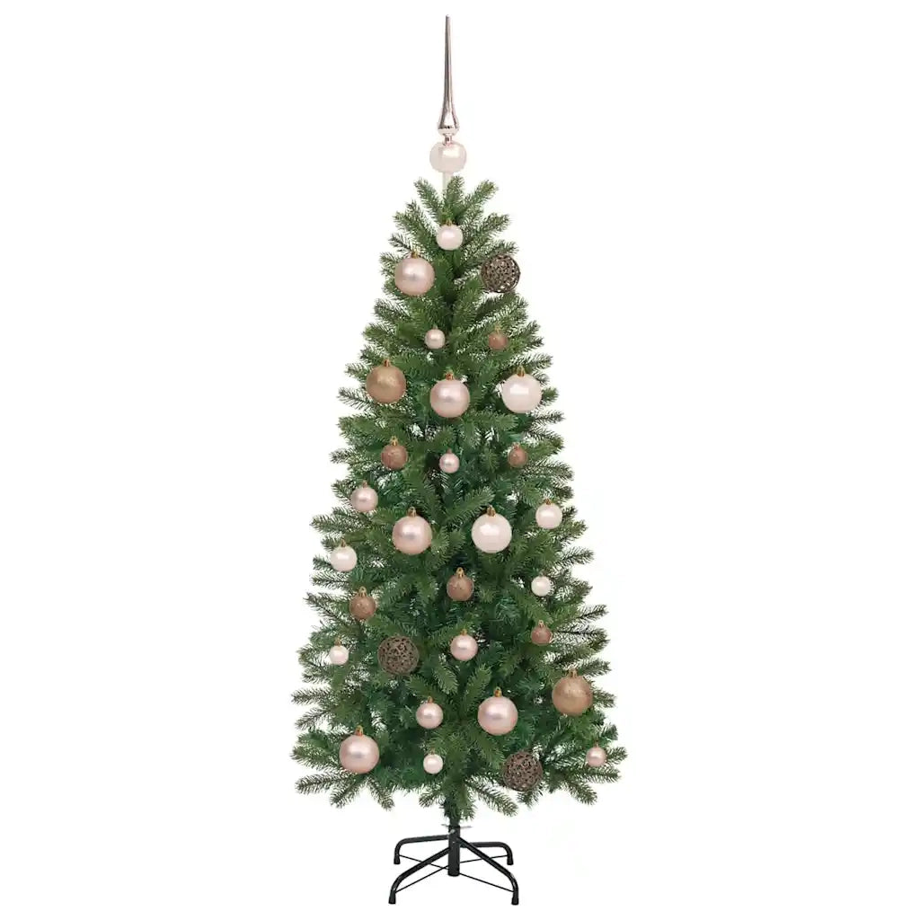 Albero di Natale | Decorazioni natalizie artificiale con 150 LED Verde 120 cm PE e PVC