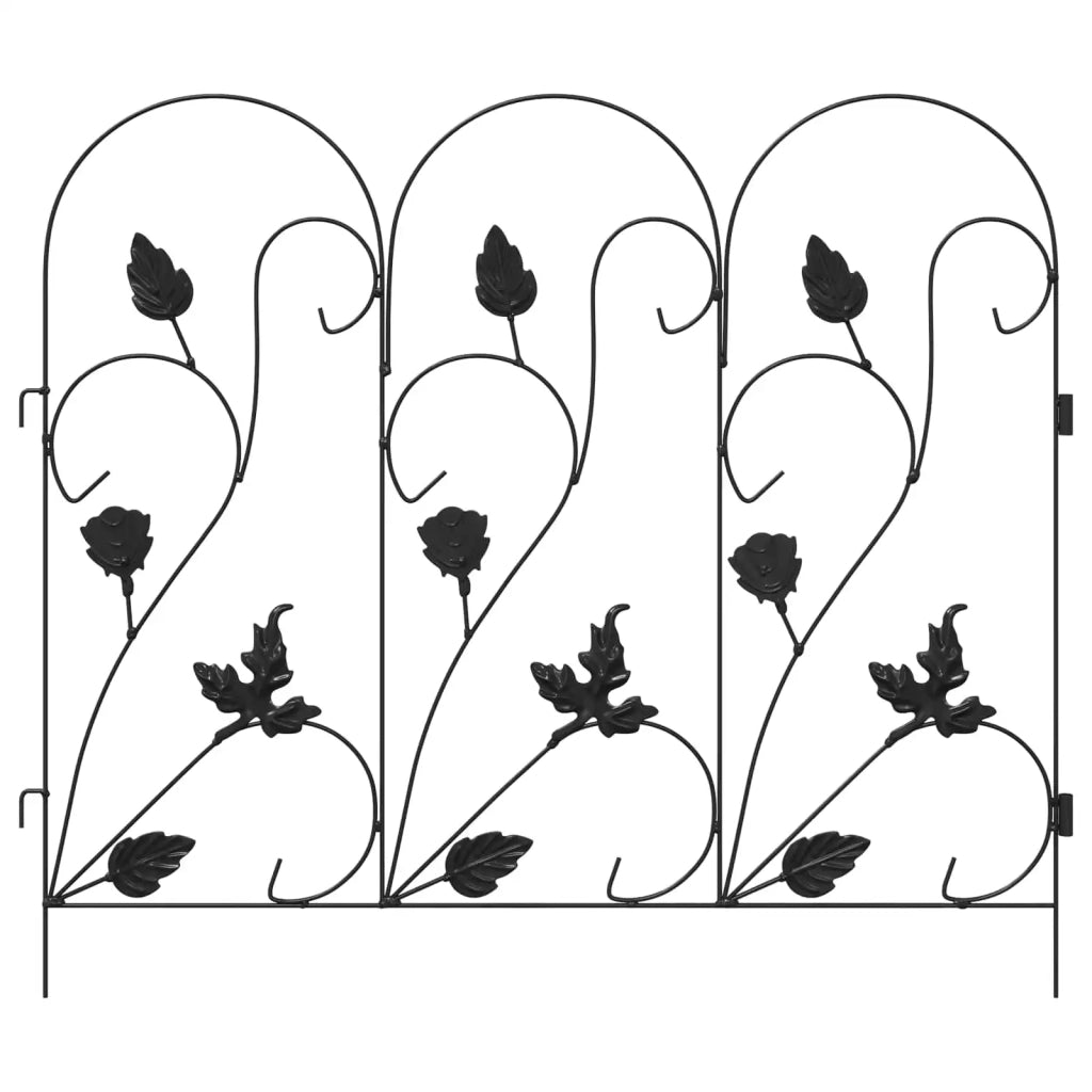 Recinzione per Giardino 5 pz Nero Acciaio CFW8545258