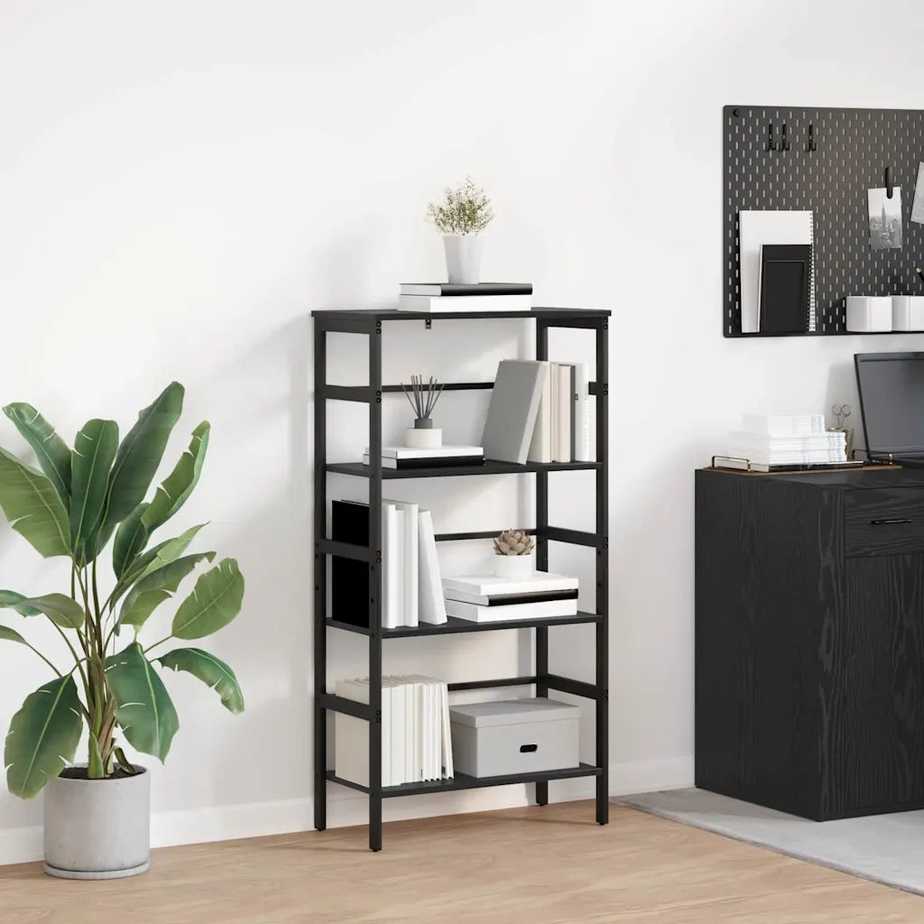 Libreria Rovere Nero 60 x 29,5 x 115 cm Legno multistrato 883922