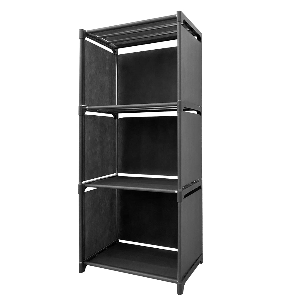 Scaffale Organizzativo 4 Piani PVC e Tessuto Nyana Home 93x41x29 cm