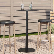 vidaXL Tavolo da Giardino Rotondo Nero Ø60x105 cm in Acciaio