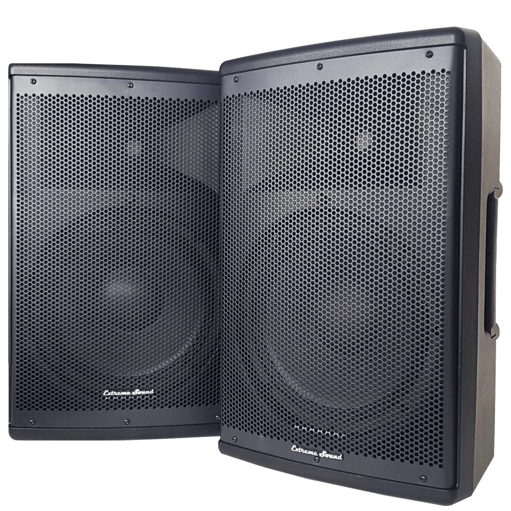 Trade Shop - Coppia Casse Audio Acustiche 3600 W Extreme Sound Woofer 12" Bluetooth Usb Djn-12 -