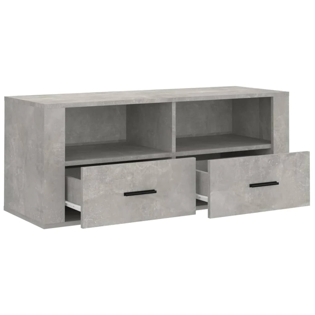 Mobile TV multimediale mensola TV credenza TV sala da pranzo soggiorno camera da letto 100 x 35 x 40 cm legno ingegnerizzato grigio 02_0025493