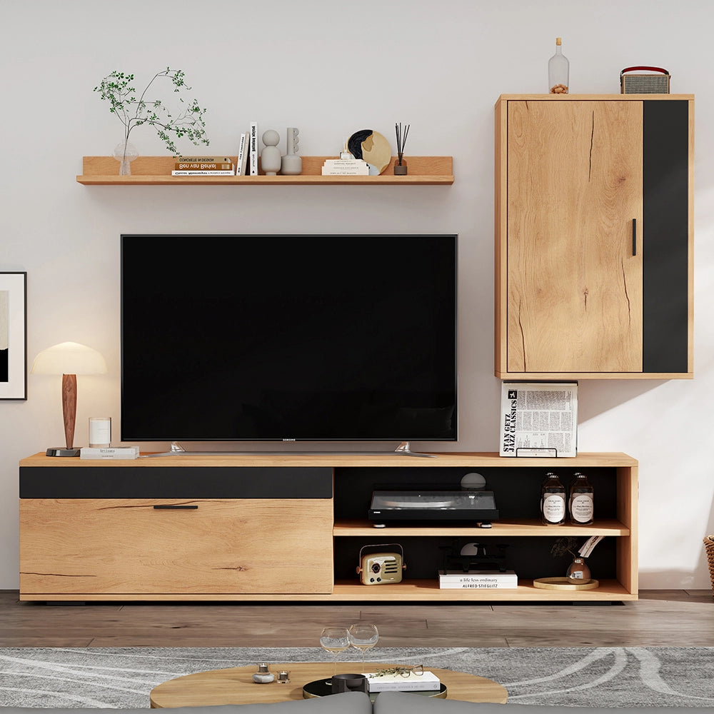 Set TV murale - Xylo - 140x35x39 cm 3 pezzi