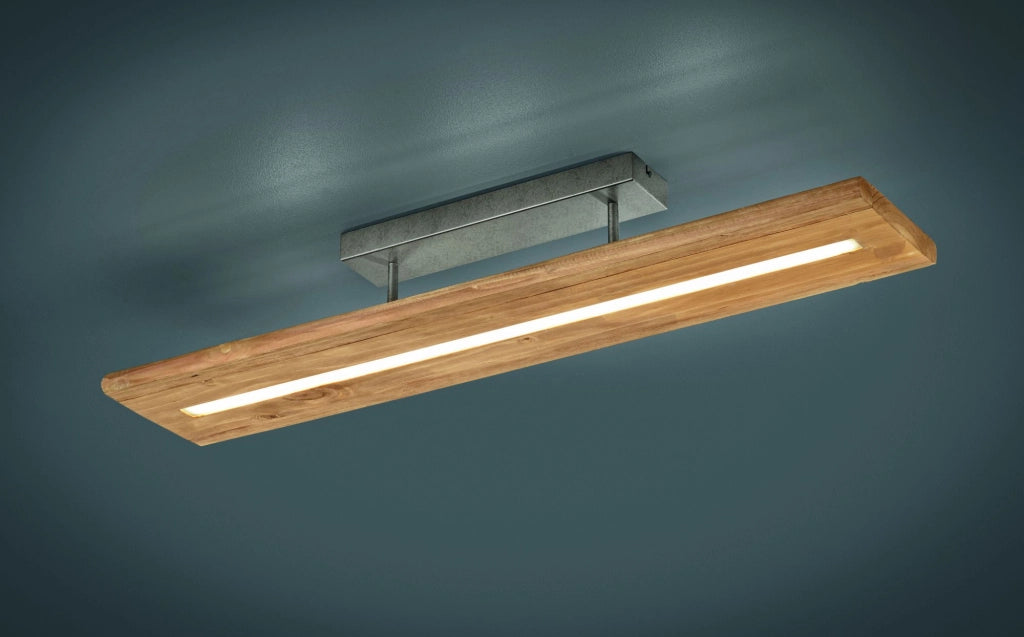 BRAD PLAFONIERA LED LEGNO CON REGOLAZIONE INTENSITA' CON INTERRUTTORE L.100CM 27W · 1x 3400lm, 3000K