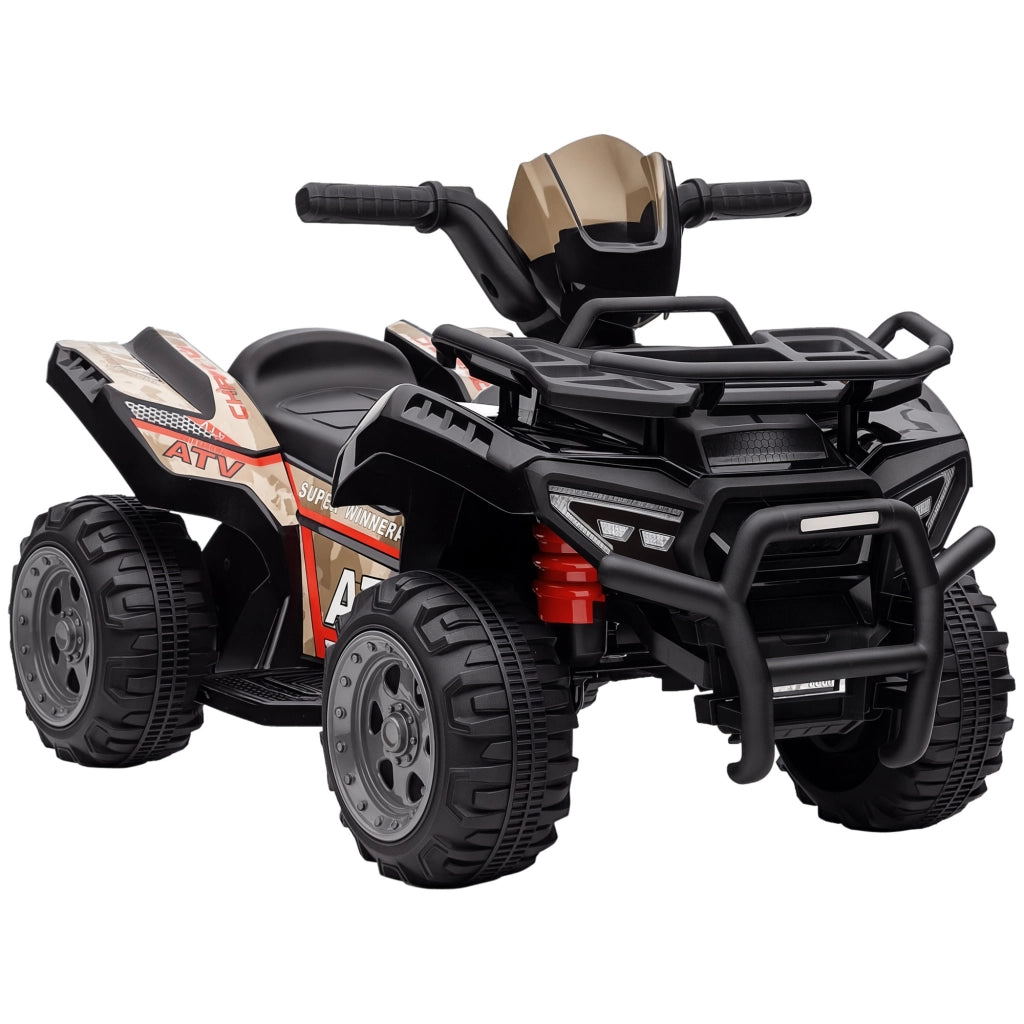 Quad Elettrico per Bambini con Musica ¨C zephmum ¨C 6V, Nero, 1.5-3 Anni