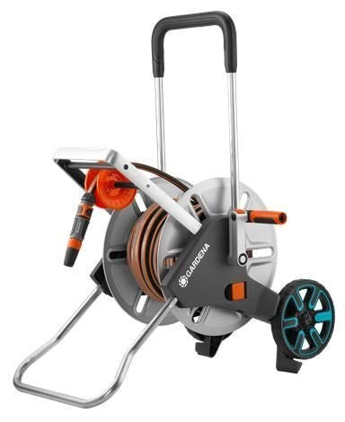 Gardena 18547-20 avvolgitubo da giardino Avvolgitubo multiposizione Manuale Nero, Acciaio inox