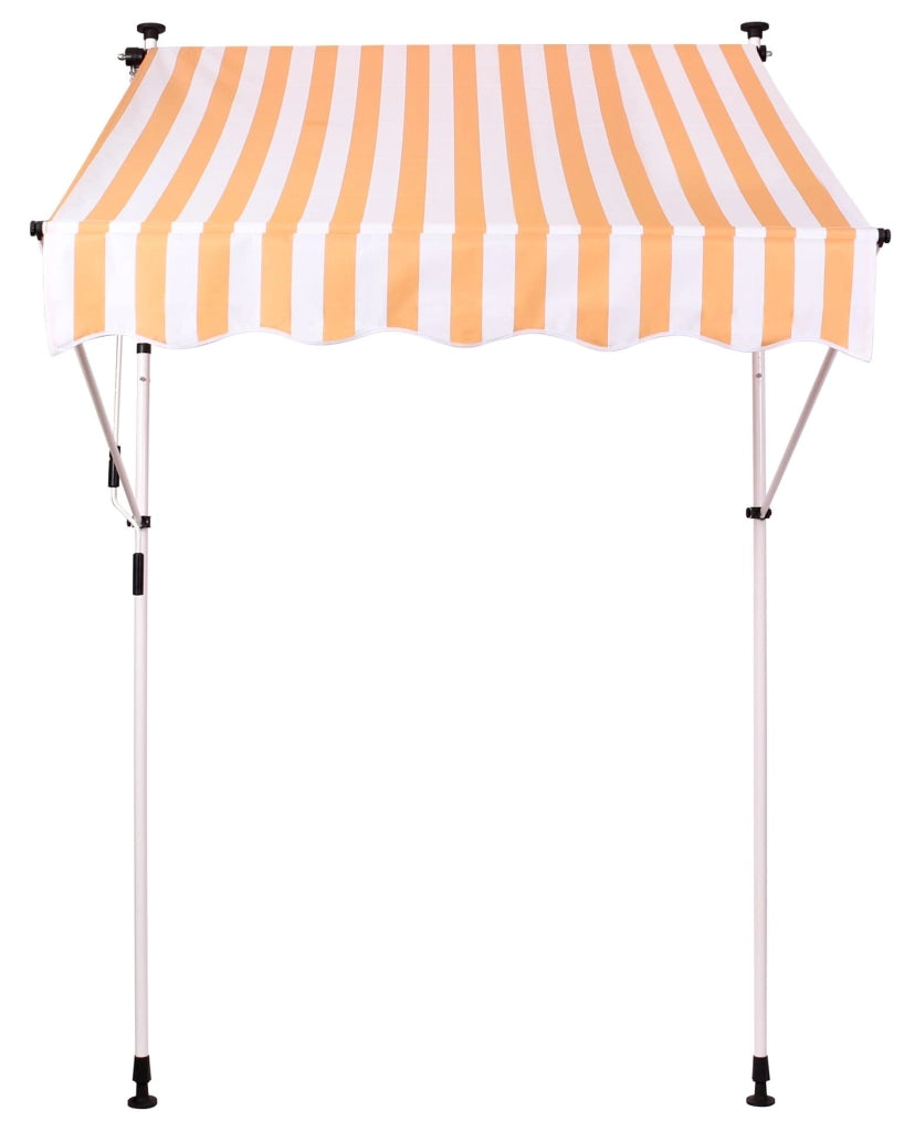 Tenda da sole Westerly con morsetto 350x120 cm,Bianco/giallo