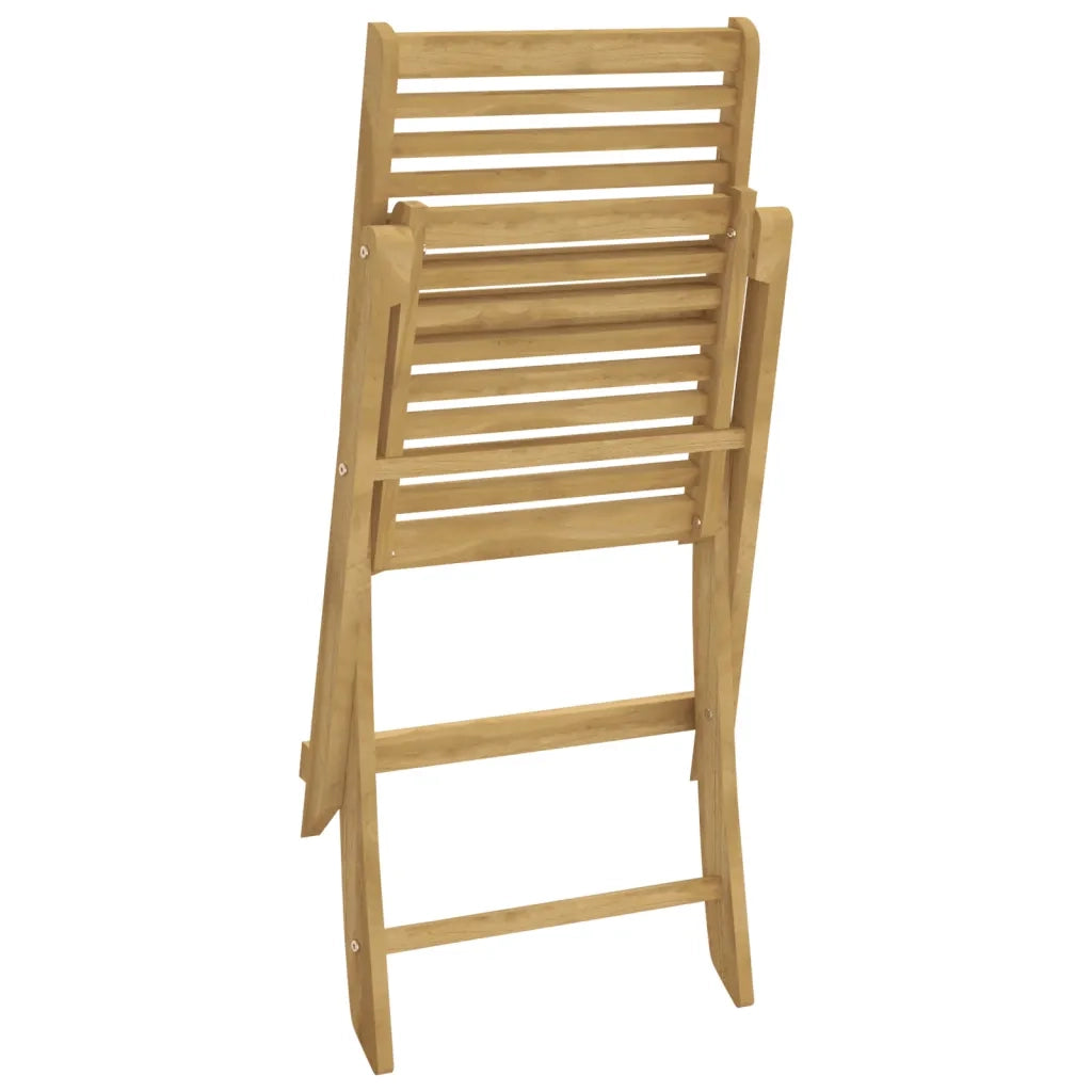 Sedie Giardino Pieghevoli 2 pz | Sedie da Esterno 48,5x61,5x87 cm Massello Acacia