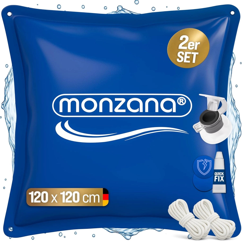 ® 6x Cuscino Gonfiabile per Piscina Invernale 120 cm XL PVC -20°C Doppia Cucitura 4 Occhielli Valvola Sicurezza Copertura Pool Winter