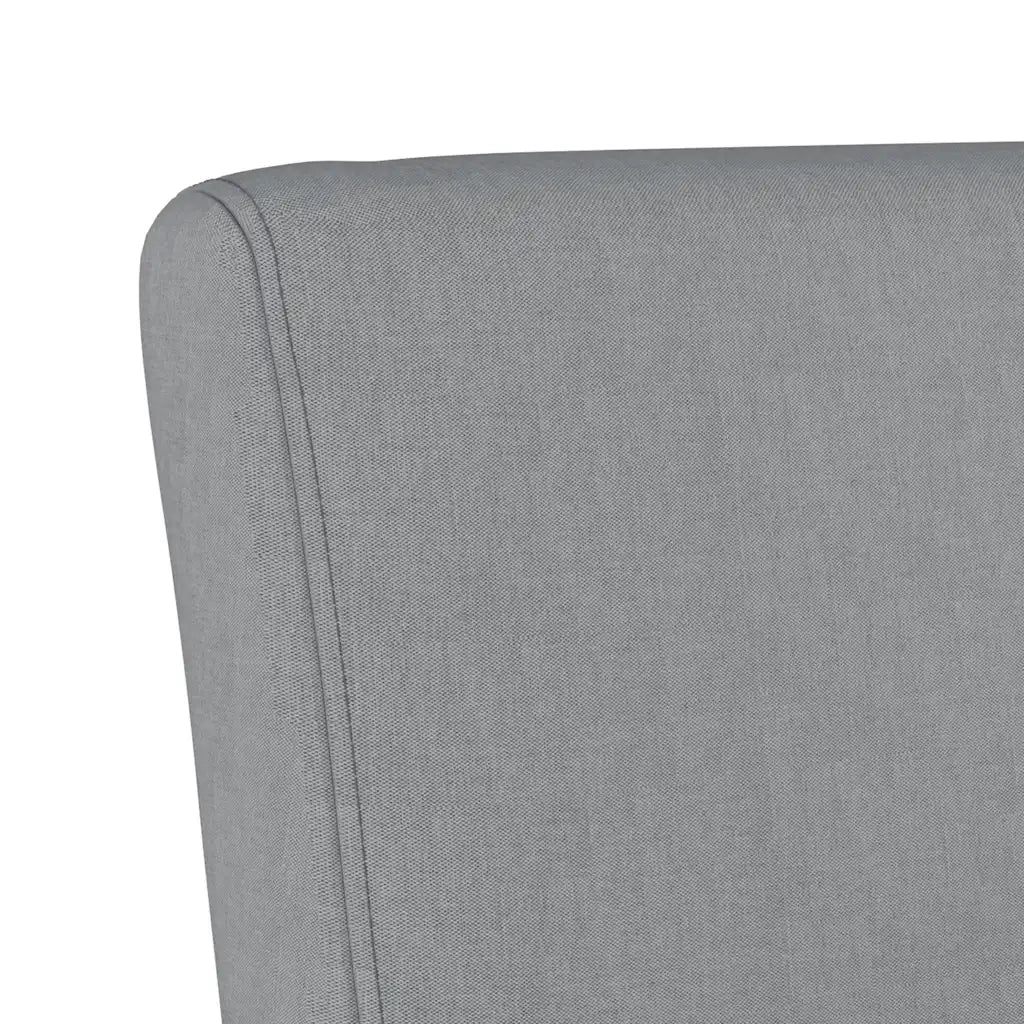 Fauteuil sans accoudoirs gris clair tissu