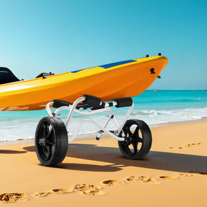 Carrello per trasporto kayak richiudibile In alluminio Ruote in PU Cinghia in nylon incl. Max 68 kg
