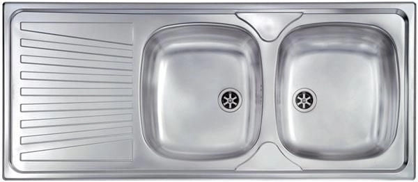 CM Mondial 116 x 50 2V Lavello ad incasso Rettangolare Acciaio inossidabile