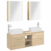 Set di mobili per il bagno 5 pcs Rovere Sonoma 3406849