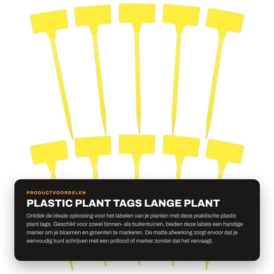 Etichette per piante 30 cm - Sostenibili - Riciclabili - Impermeabili - Finestra opaca - Per giardino e serra - Etichette per giardino